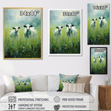 Cow In Verdant Pastures - Green Cow Wall Art