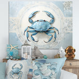 Minimalism Blue Crab Impression - Crab Bedroom Wall Art