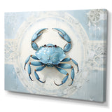 Minimalism Blue Crab Impression - Crab Bedroom Wall Art