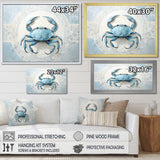 Minimalism Blue Crab Impression - Crab Bedroom Wall Art