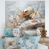 Minimalism Crayfish Impression - Crayfish Canvas Wall Art