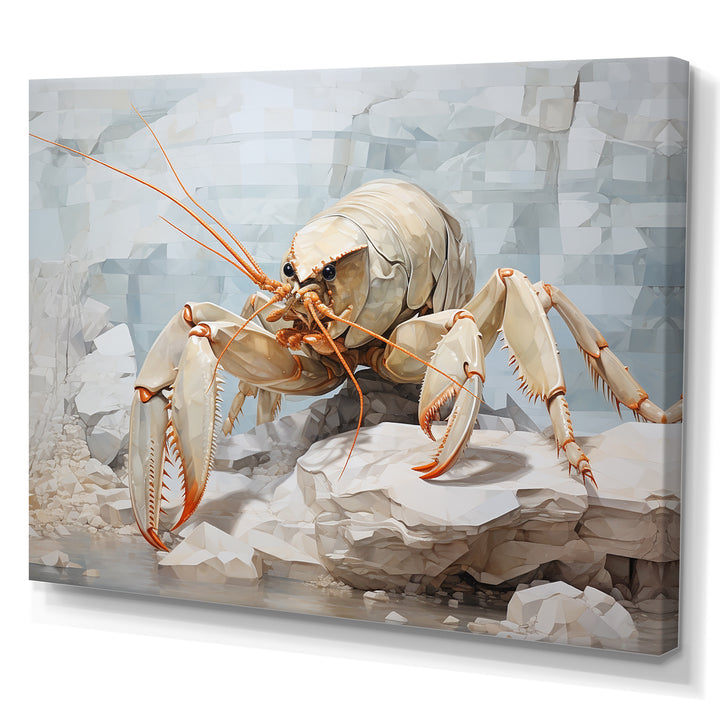 Minimalism Crayfish Impression - Crayfish Canvas Wall Art