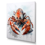 Minimalism Red Crayfish Impression - Crayfish Wall Decor