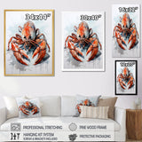Minimalism Red Crayfish Impression - Crayfish Wall Decor