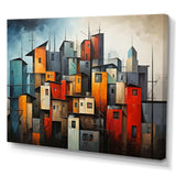 Cubist Urbanism Horizon III - Abstract Canvas Wall Art