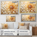 Minimalism Dahlia - Floral Canvas Wall Art