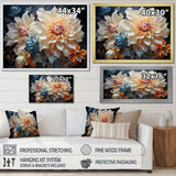 Dahlia S Colorful Symphony - Floral Canvas Wall Art