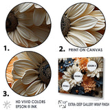 White And Orange Daisy Florescence Radiance - Floral Canvas Wall Art