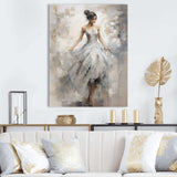 Contemporary Grey Ballet Dance Symphony I - Fashion Canvas Wall Art