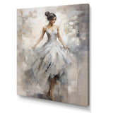 Contemporary Grey Ballet Dance Symphony I - Fashion Canvas Wall Art