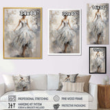 Contemporary Grey Ballet Dance Symphony I - Fashion Canvas Wall Art