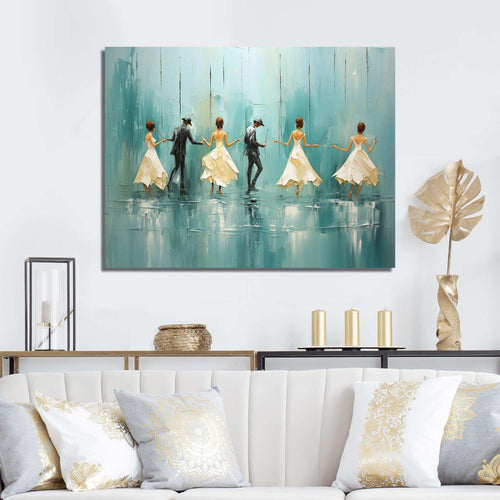 Rhythms Of The Rain Ballet Dance I - Fashion Canvas Wall Art