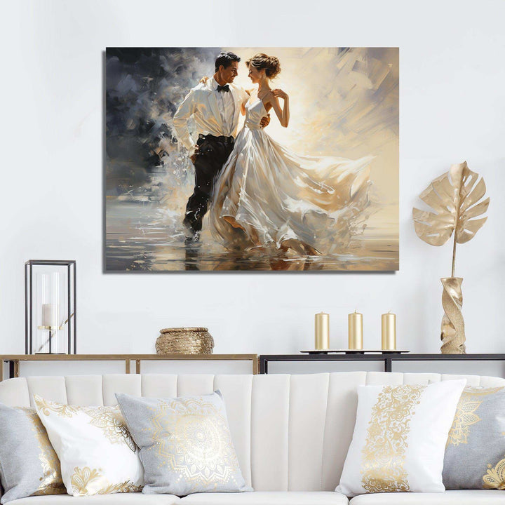 Couple Dance Ballroom Waltz III - Fashion Canvas Wall Art