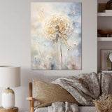 Dandelion Charm In Winter I - Floral Canvas Wall Art