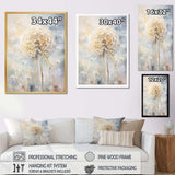 Dandelion Charm In Winter I - Floral Canvas Wall Art