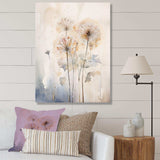 Dandelion Charm In Winter IV - Floral Canvas Wall Art