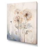 Dandelion Charm In Winter IV - Floral Canvas Wall Art