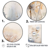 Dandelion Charm In Winter IV - Floral Canvas Wall Art