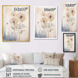 Dandelion Charm In Winter IV - Floral Canvas Wall Art