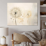 Dandelion Charm In Winter V - Floral Canvas Wall Art