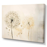 Dandelion Charm In Winter V - Floral Canvas Wall Art