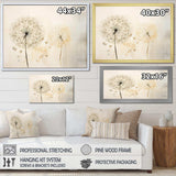 Dandelion Charm In Winter V - Floral Canvas Wall Art