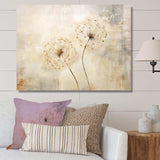 Dandelion Muted Tone - Floral Canvas Wall Art