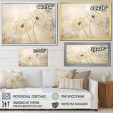 Dandelion Muted Tone - Floral Canvas Wall Art