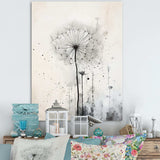 Dandelion Muted Tone I - Floral Canvas Wall Art