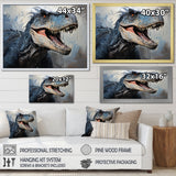 Dinosaur Blue T Rex Supreme - Dinosaur Home Decor Art
