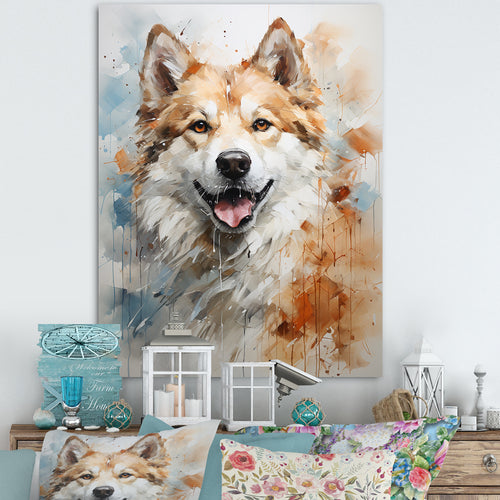 Dog Akita Affection - Dog Canvas Wall Art
