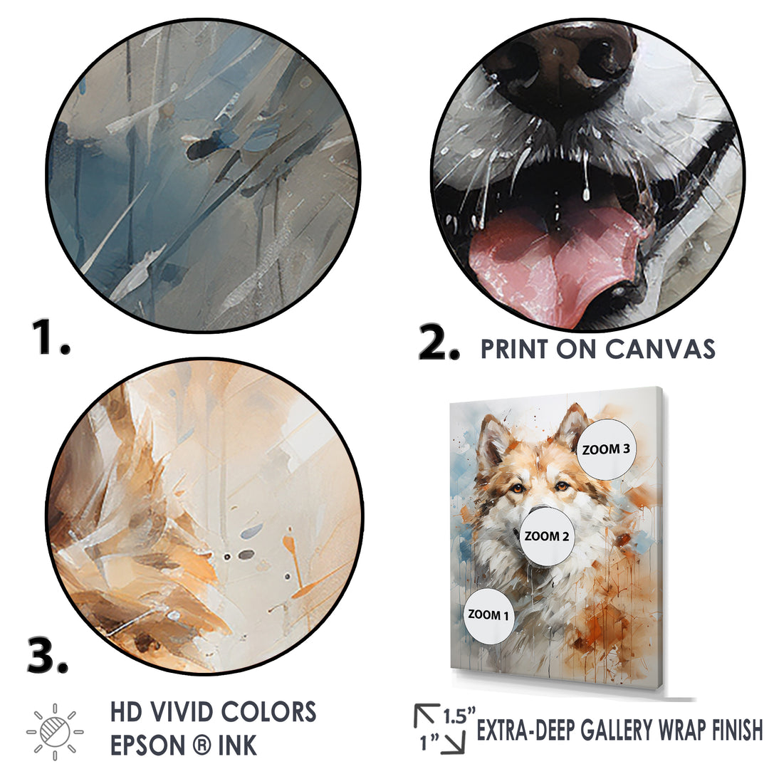 Dog Akita Affection - Dog Canvas Wall Art