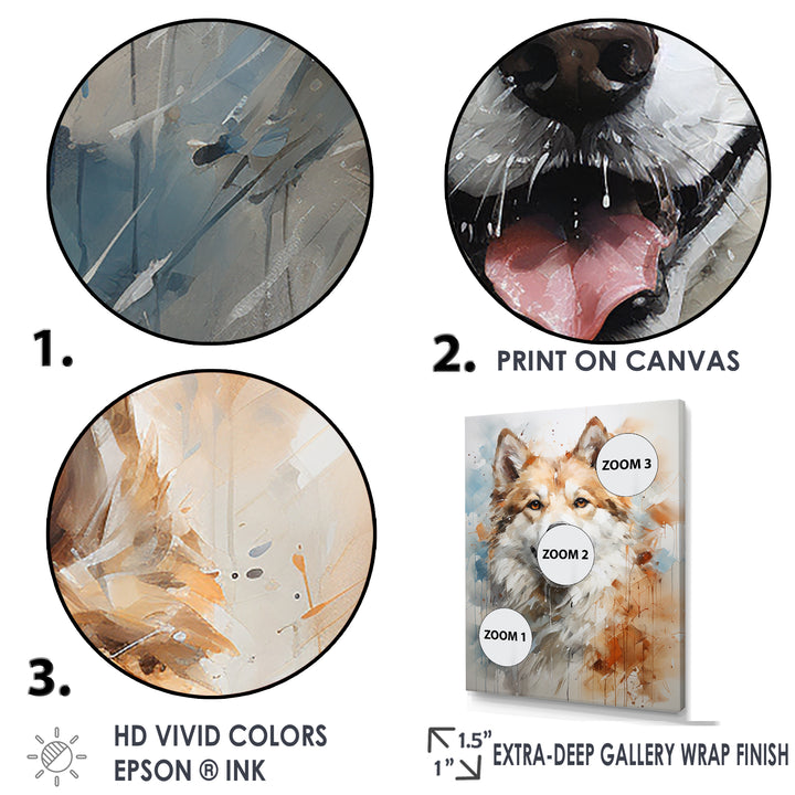 Dog Akita Affection - Dog Canvas Wall Art