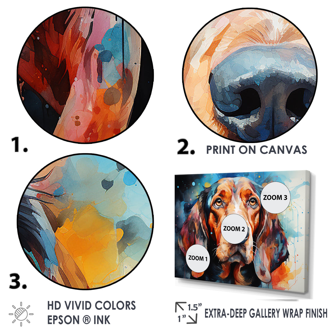 Dog Basset Hound Beauty - Dog Canvas Wall Art