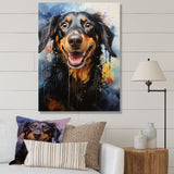 Dachshund Delight - Beige Dog Wall Art