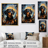 Dachshund Dreamscape - Dog Large Canvas Wall Art