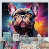 Dog French Bulldog Fiesta IV - Animals Canvas Wall Art