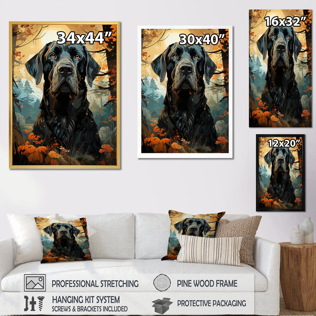 Dog Great Dane Grandeur - Dog Large Canvas Wall Art