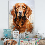 Dog Irish Setter Impressions - Dog Living Room Wall Art