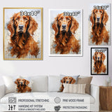 Dog Irish Setter Impressions - Dog Living Room Wall Art