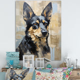 Funny German Shepherd Portrait - Dog Framed Canvas Art
