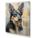 Funny German Shepherd Portrait - Dog Framed Canvas Art