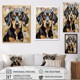 Funny Daschund Portrait - Dog Large Canvas Wall Art