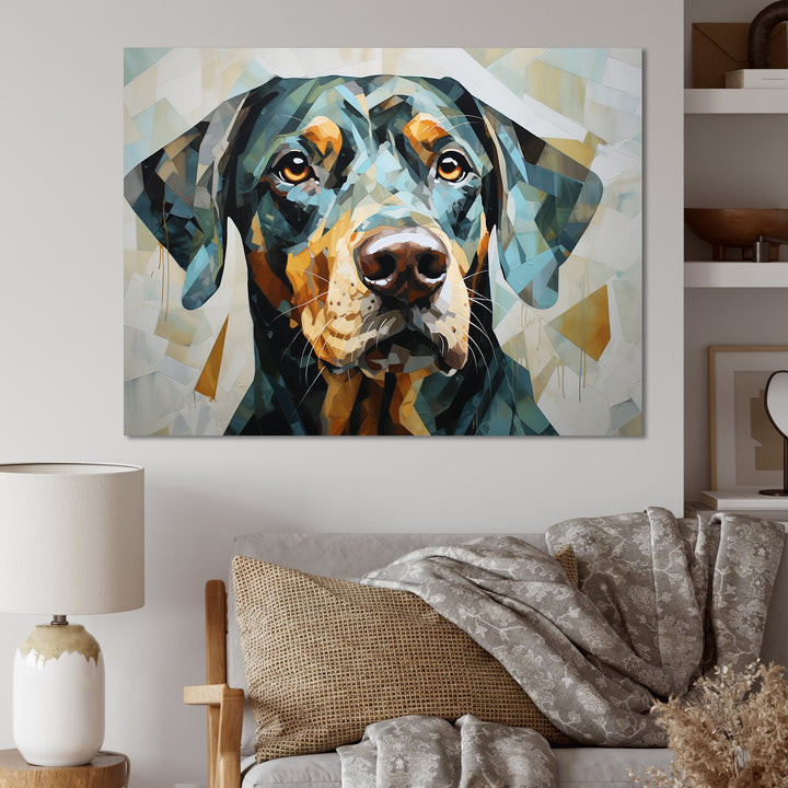 Shepherds Watchful Gaze Portrait - Dog Living Room Wall Art