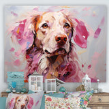 Pink Labrador Popart - Animals Canvas Wall Art