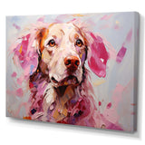 Pink Labrador Popart - Animals Canvas Wall Art