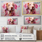 Pink Labrador Popart - Animals Canvas Wall Art