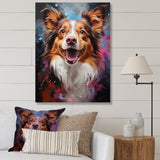 Papillon Prance - Dog Framed Canvas Art