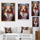 Papillon Prance - Dog Framed Canvas Art
