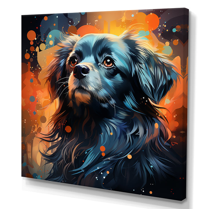 Pekingese Pondering Dog Portrait - Dog Home Decor Art